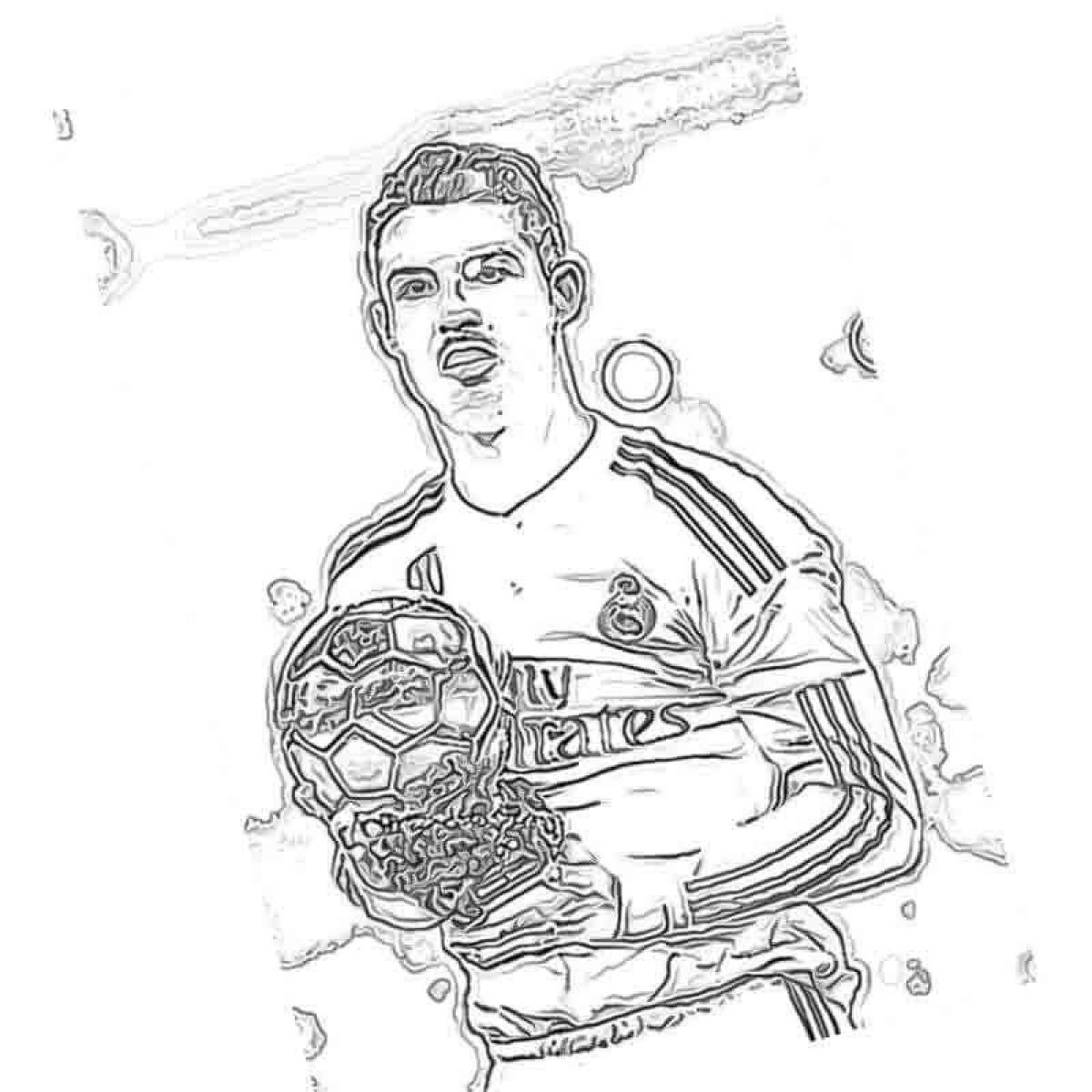 Charming ronaldo and messi coloring book