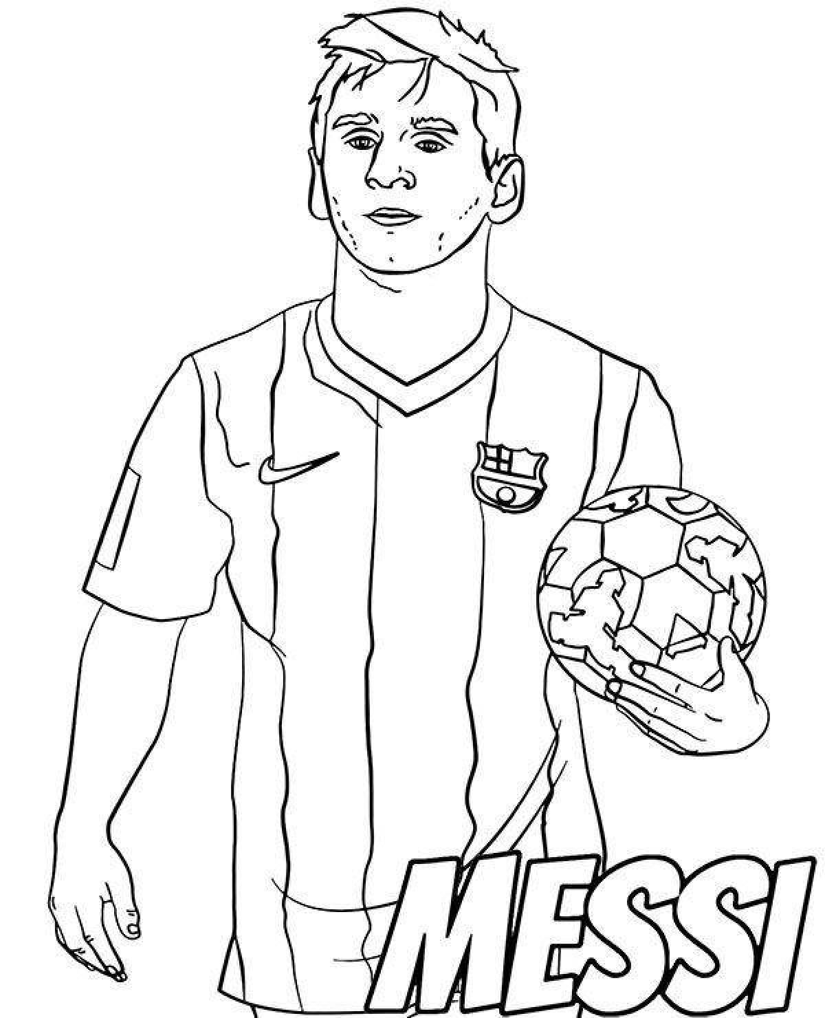 Exquisite ronaldo and messi coloring pages