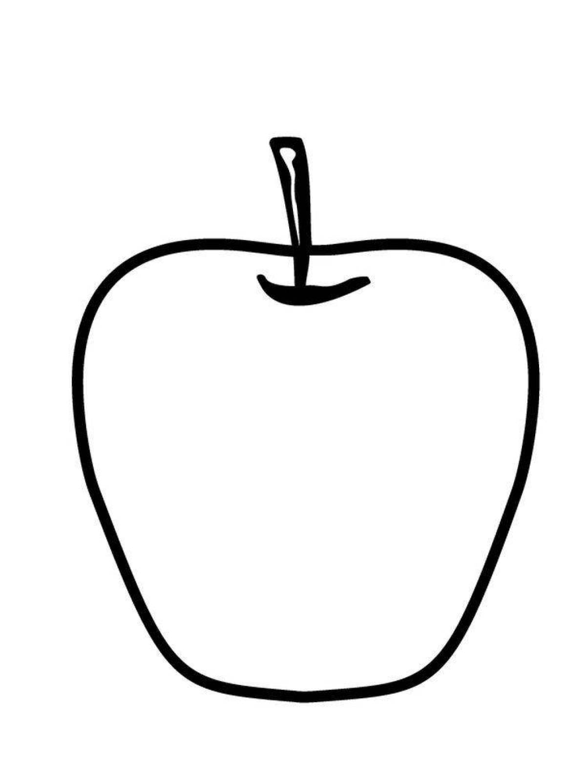 Веселая раскраска apple для детей