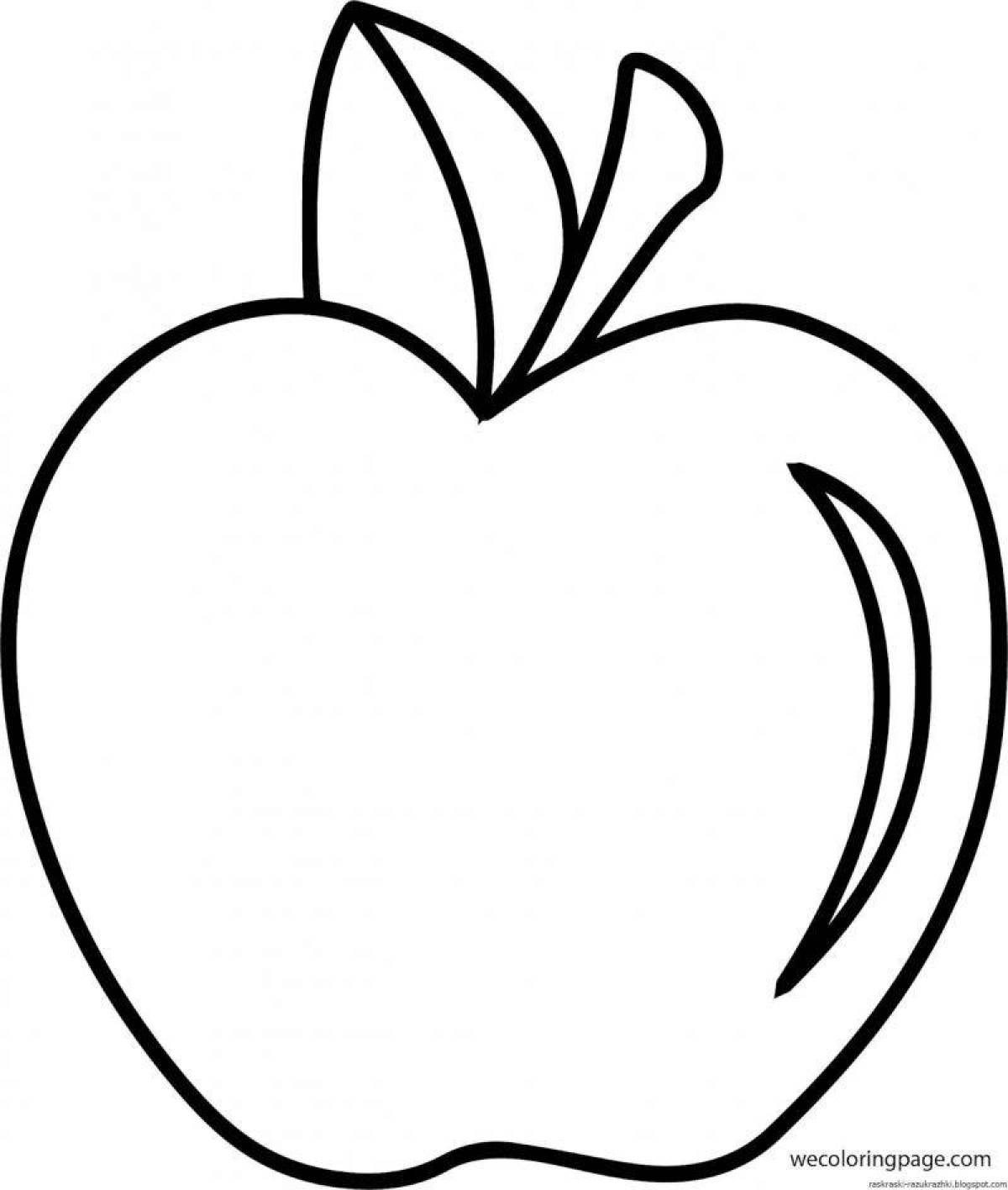 Волшебная яблочная раскраска для детей