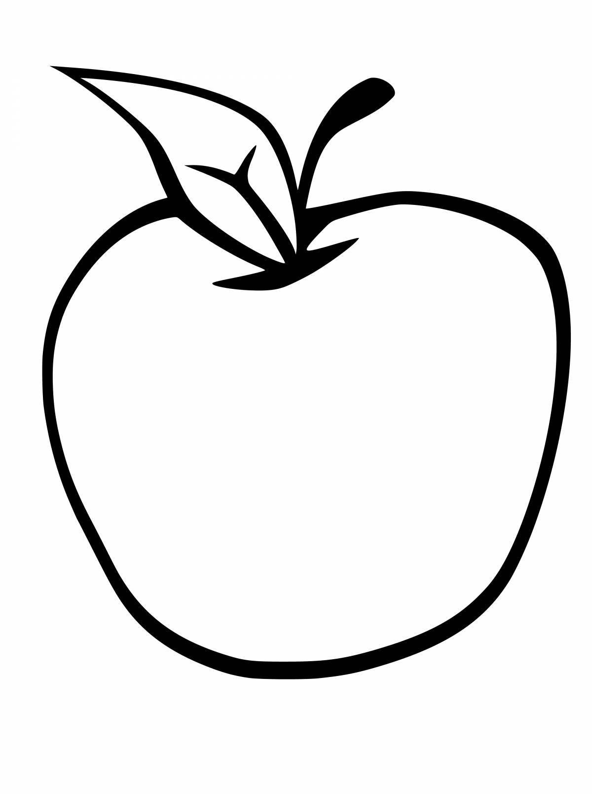 Amazing apple coloring book for kids
