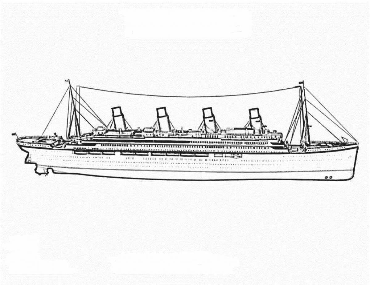 Adorable Titanic coloring book for kids
