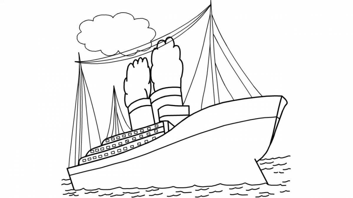Awesome titanic coloring book for kids