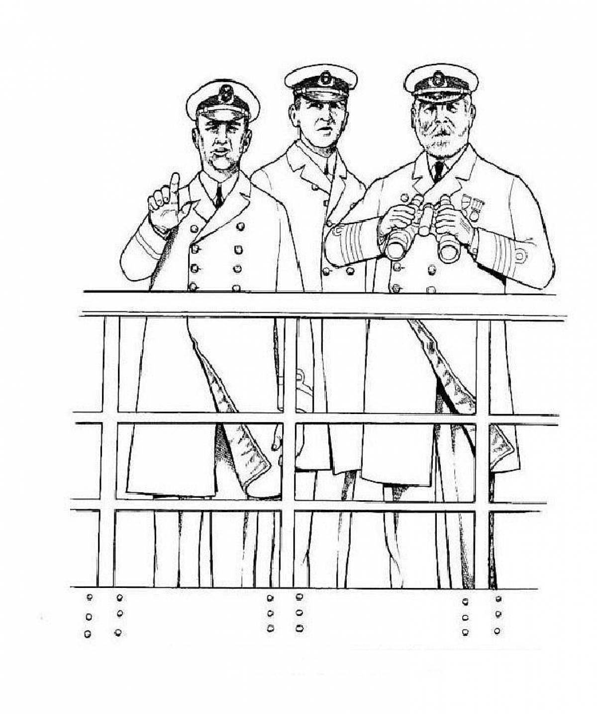 Cute titanic coloring book for kids