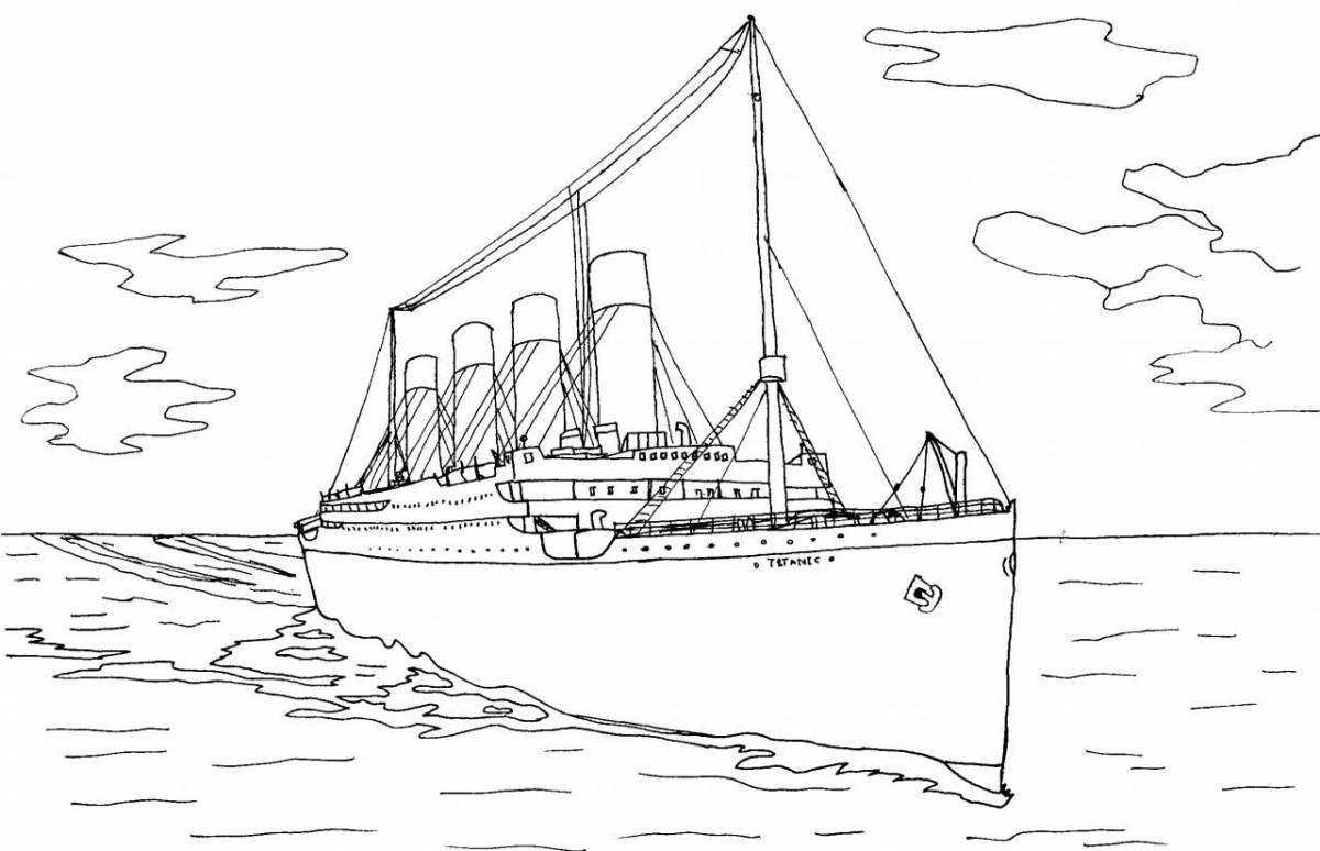 Titanic coloring book for kids