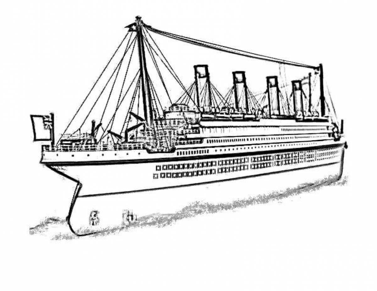 Titanic inspirational coloring book for kids