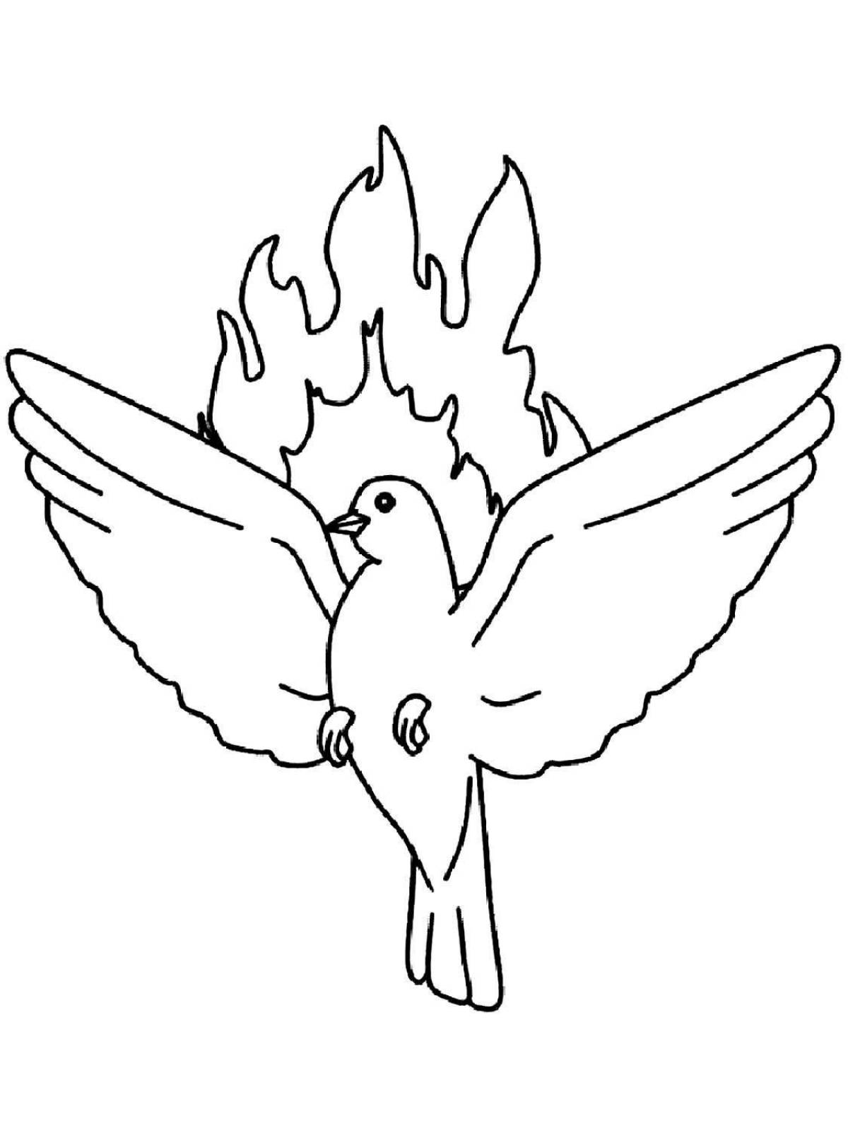 Rampant peace dove coloring book for kids