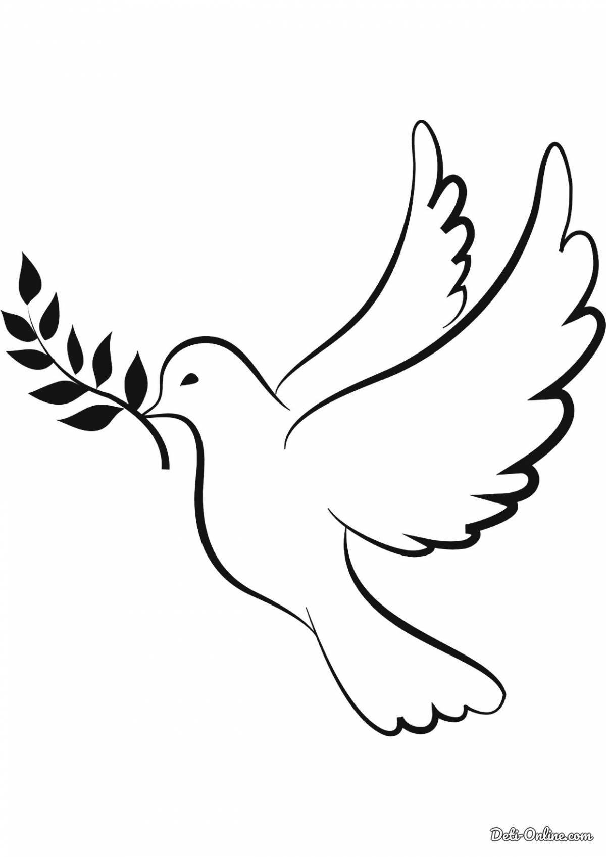 Peace dove coloring book for kids