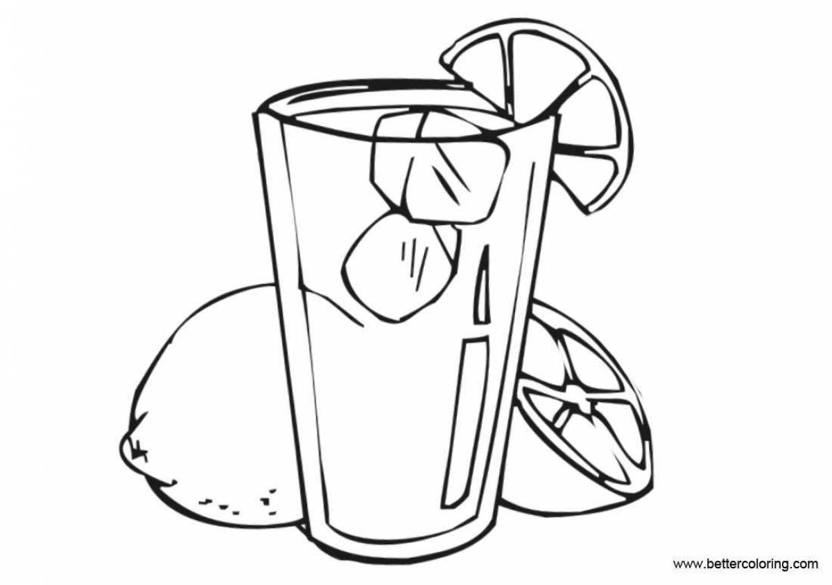 Exotic drinks coloring page
