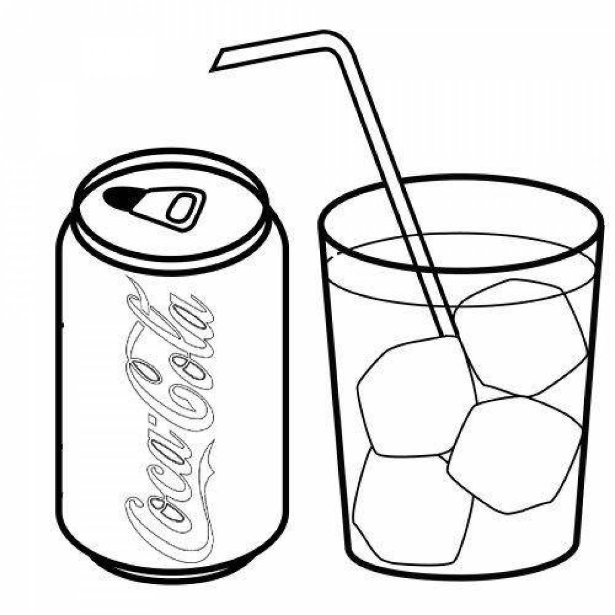 Sweet drink coloring page