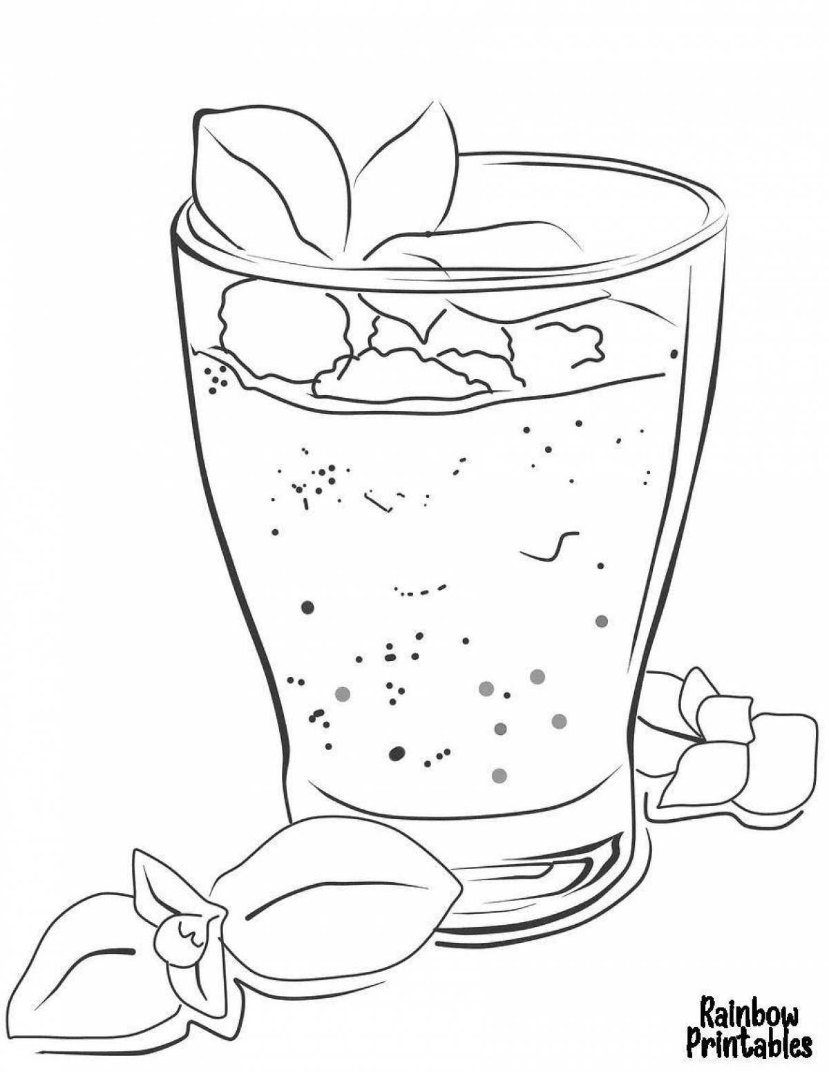 Cream drink coloring page