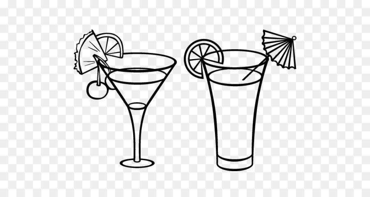 Rich drink coloring page