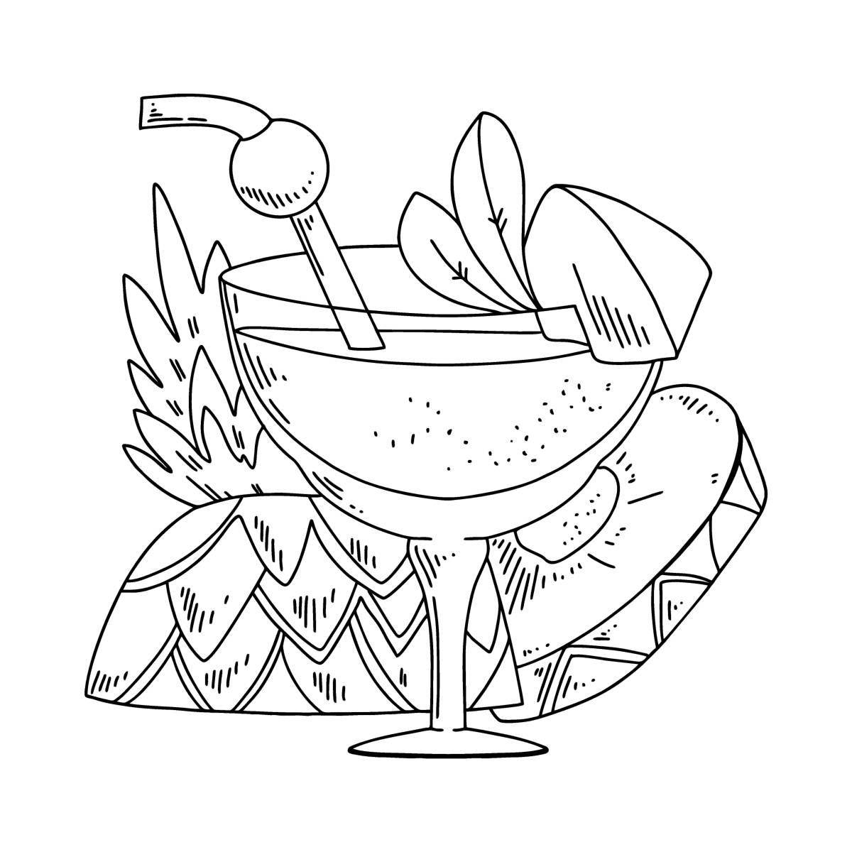 Healthy Drinks Coloring Page