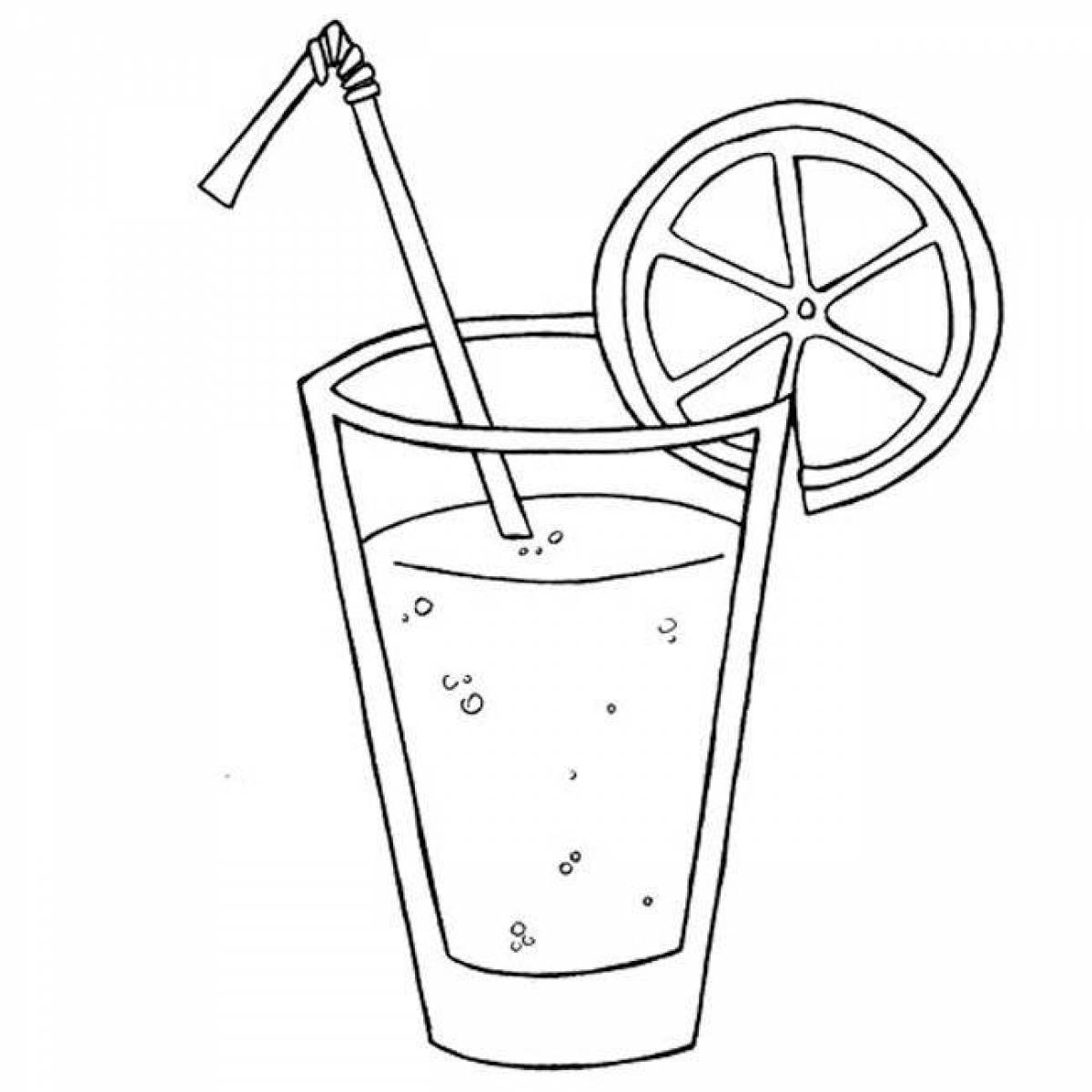 Sparkling drink coloring page