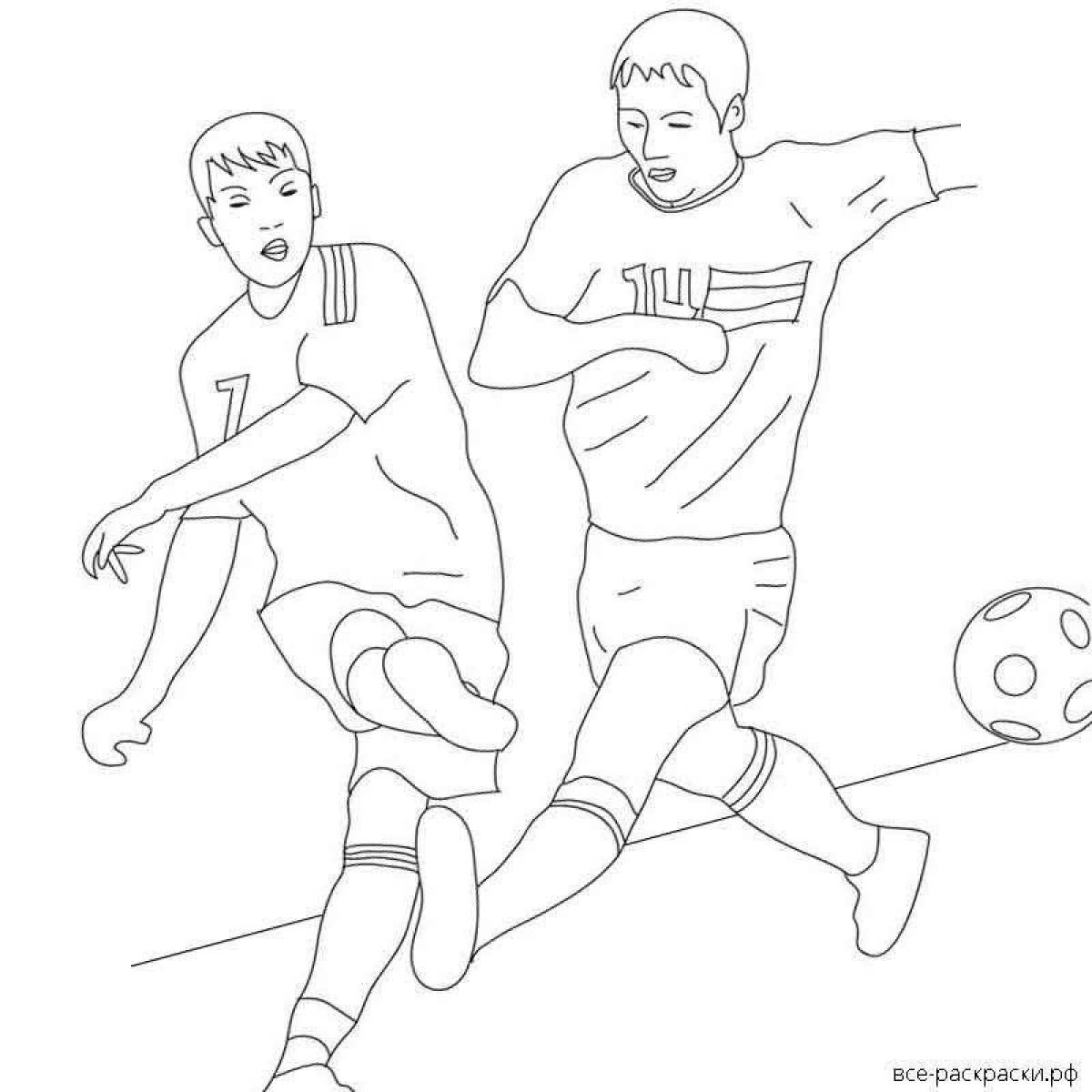 Pele's bright coloring page