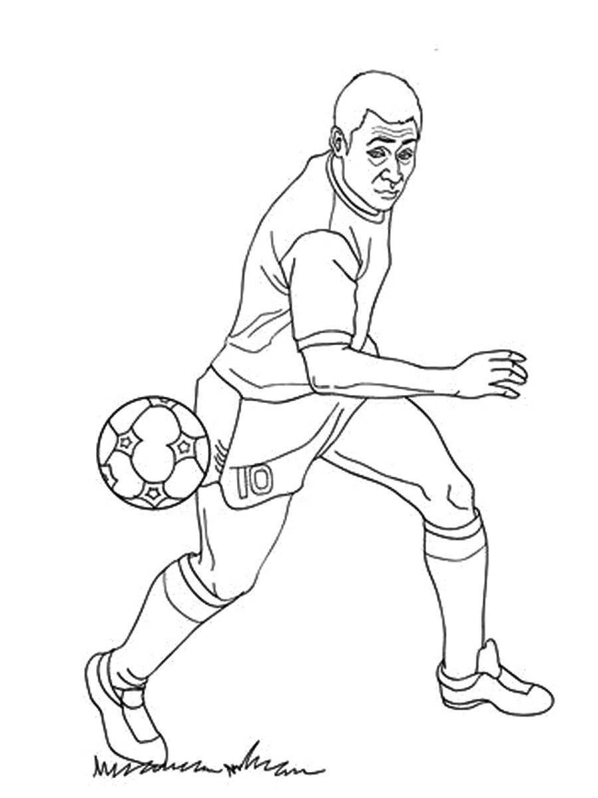 Coloring page dazzling pele