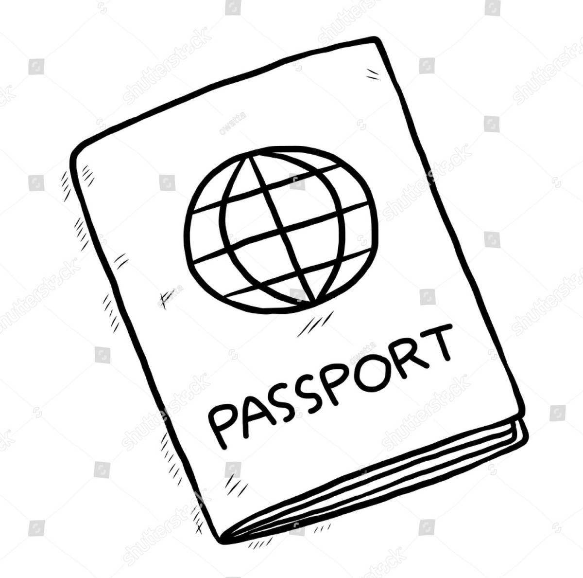 Exciting passport coloring
