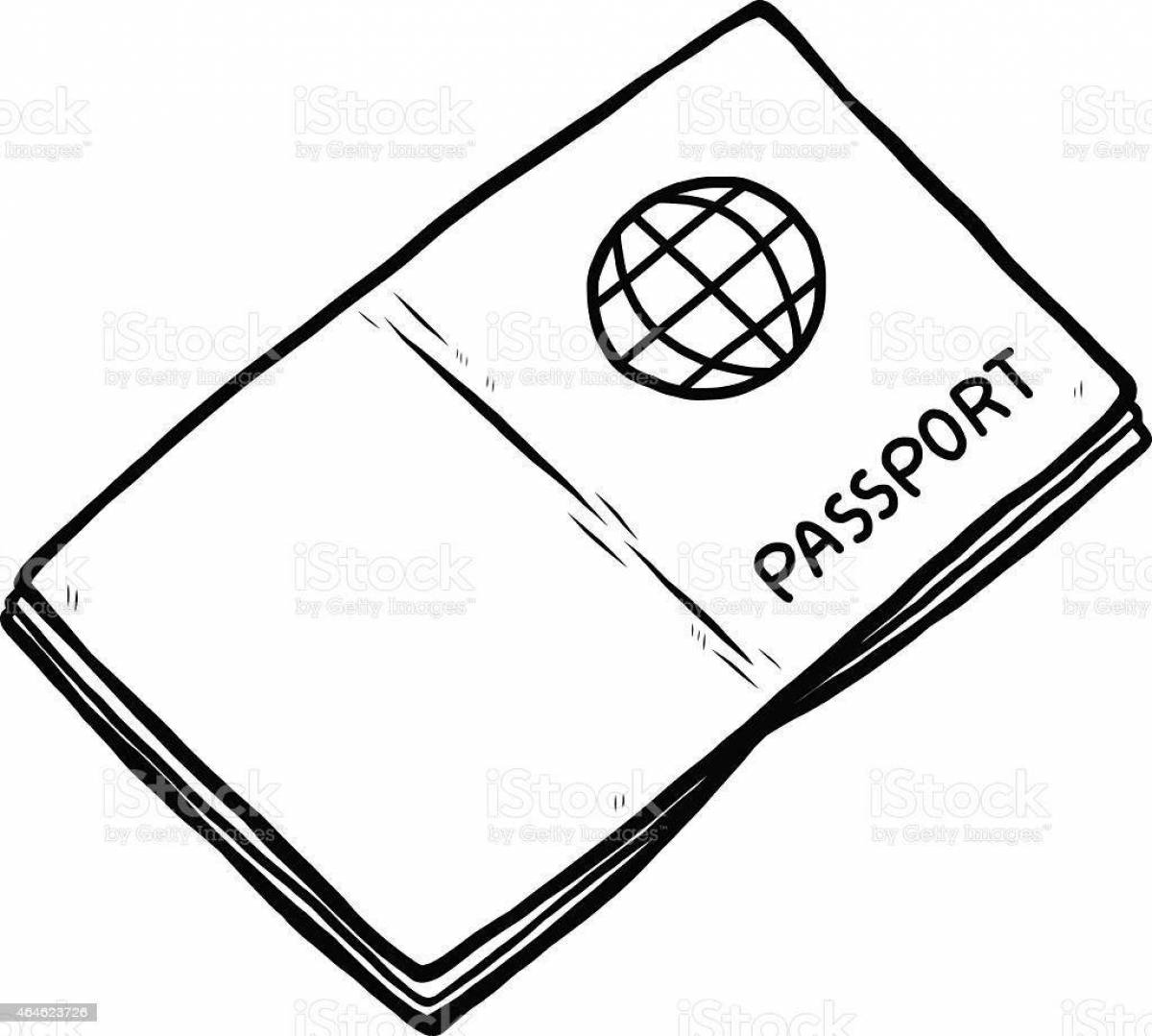 Coloring page dazzling passport