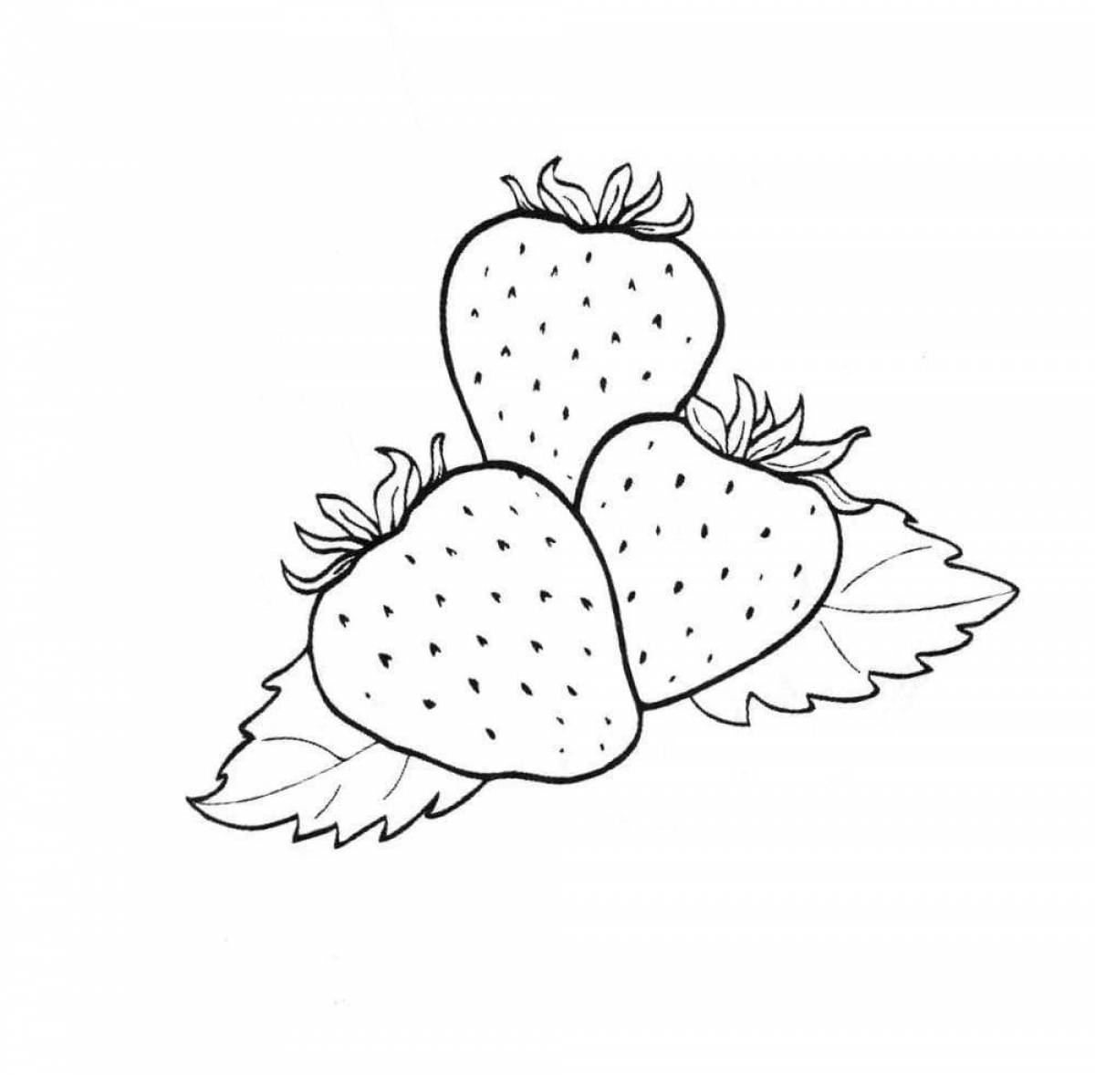 Fun coloring strawberries