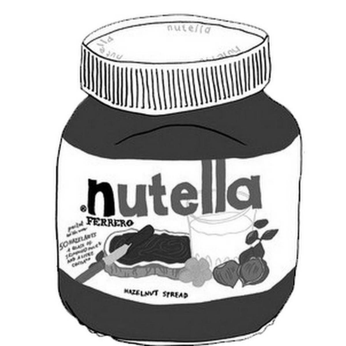 Appetizing coloring nutella