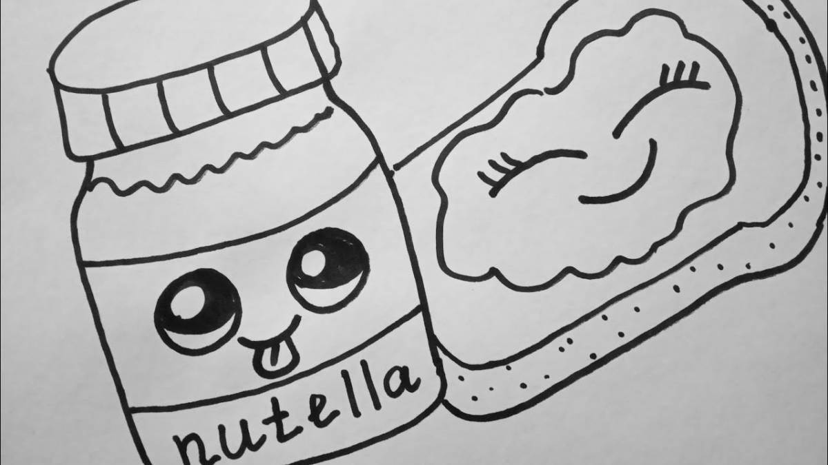 Ambrosial nutella coloring page
