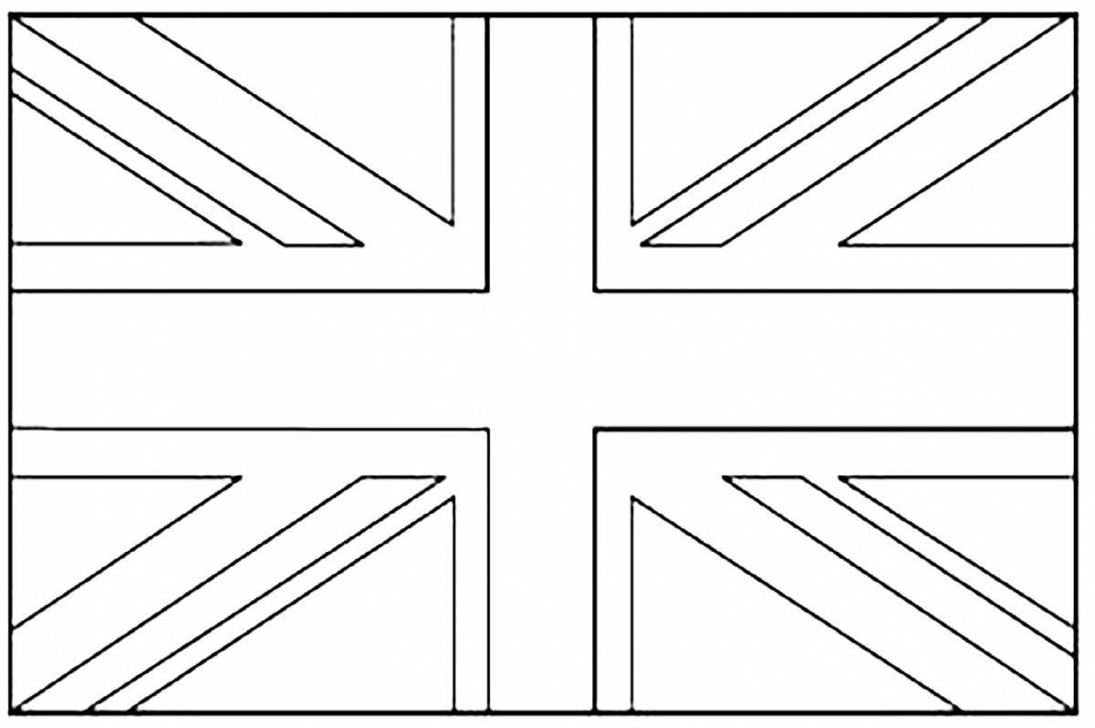 Charming flags of the world coloring pages