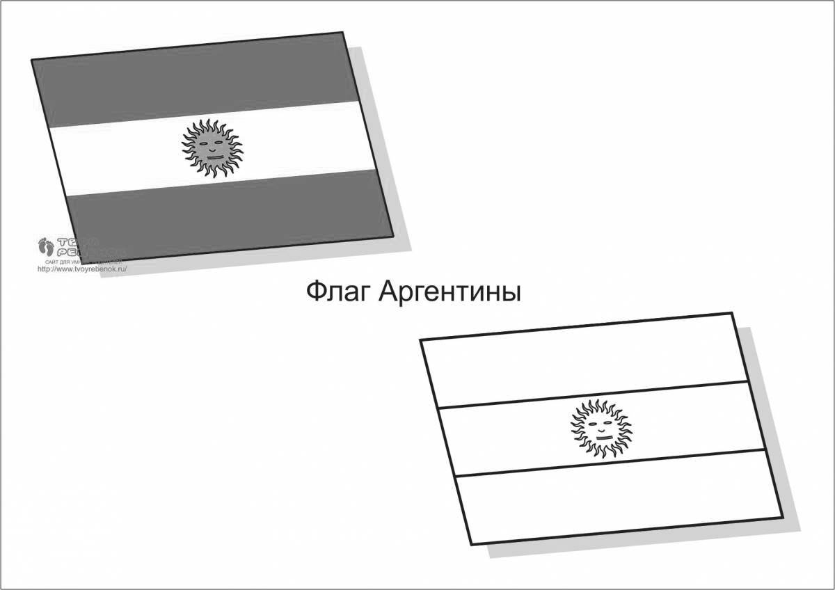 Coloring book fascinating flags of the world