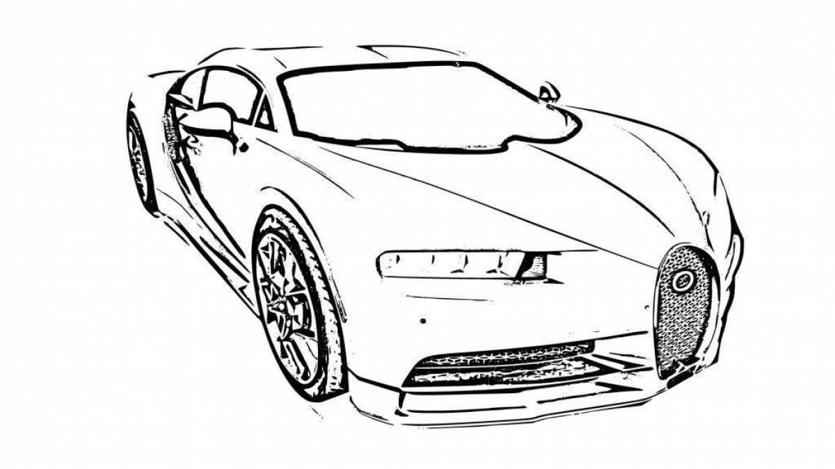 Раскраска bugatti sharon с богатой детализацией