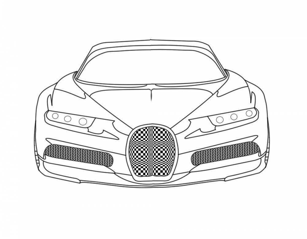 Детализированная раскраска bugatti sharon
