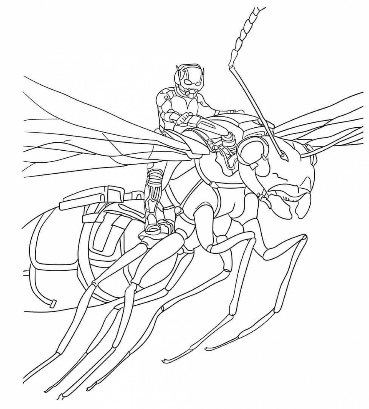 Coloring page happy ant-man