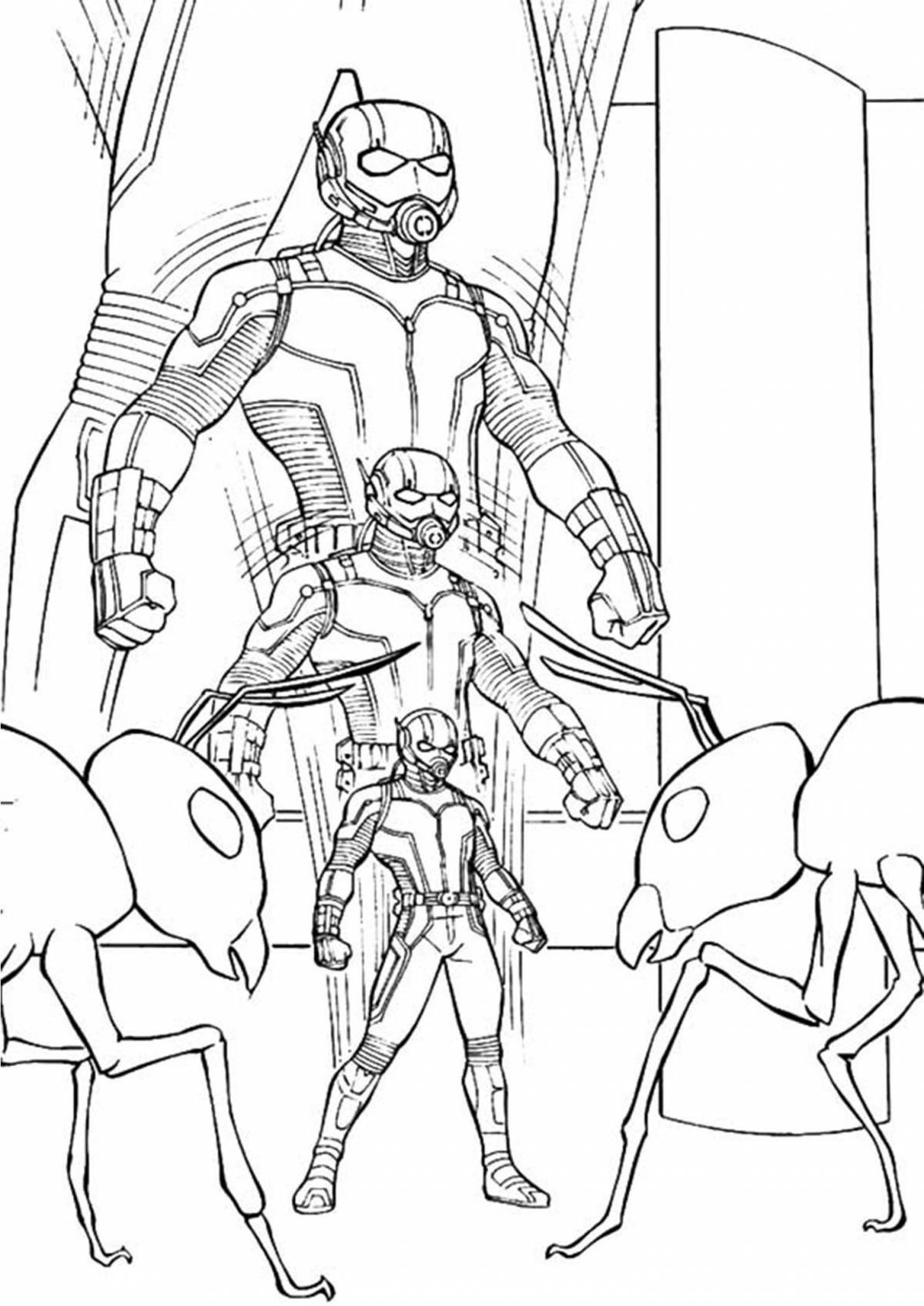 Coloring book brave ant-man