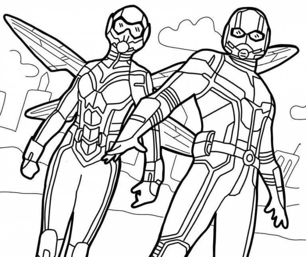 Charming ant-man coloring book