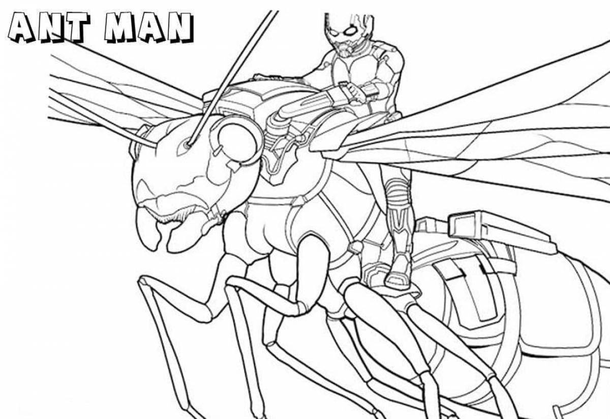 Cute Ant-Man Coloring Page