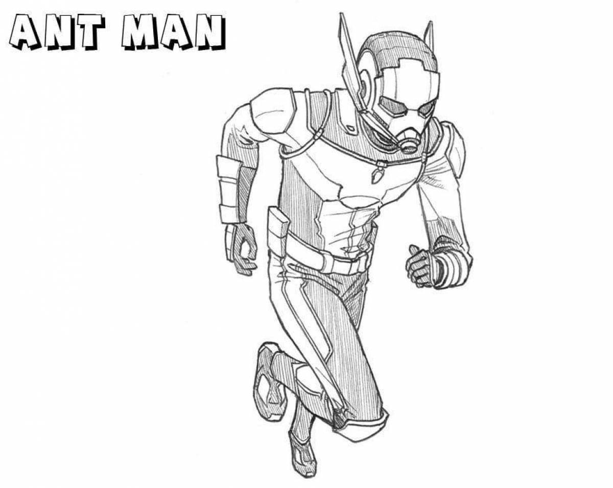 Animated Ant-Man coloring page