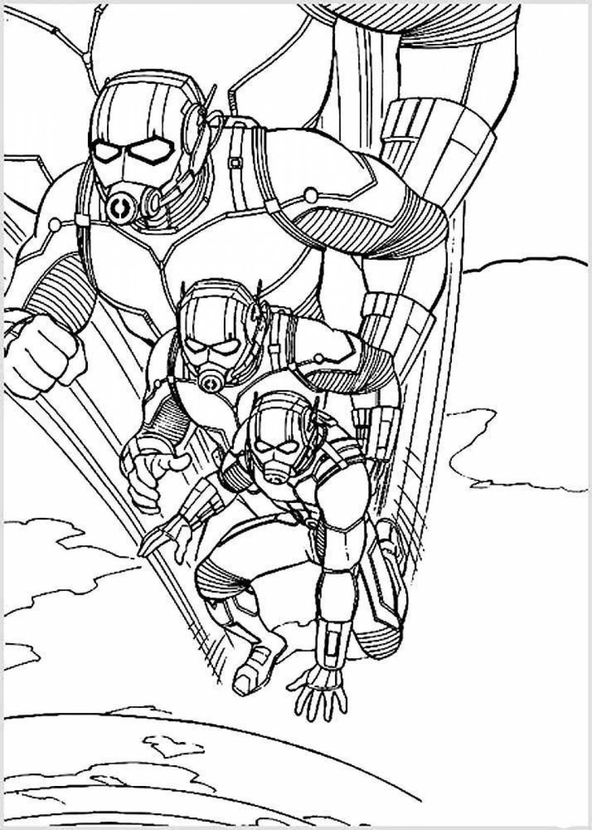 Adorable Ant-Man coloring book