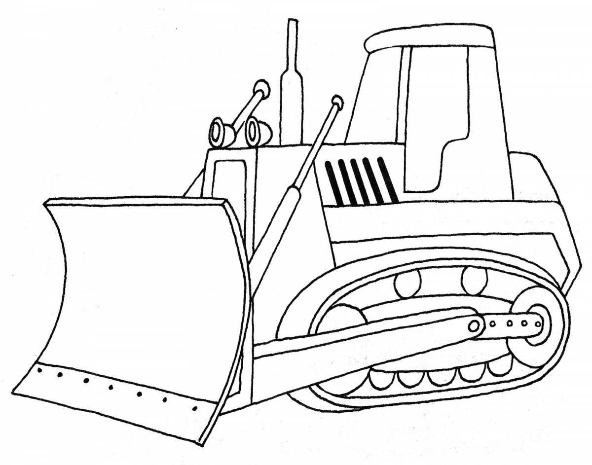 Awesome snowplow coloring page