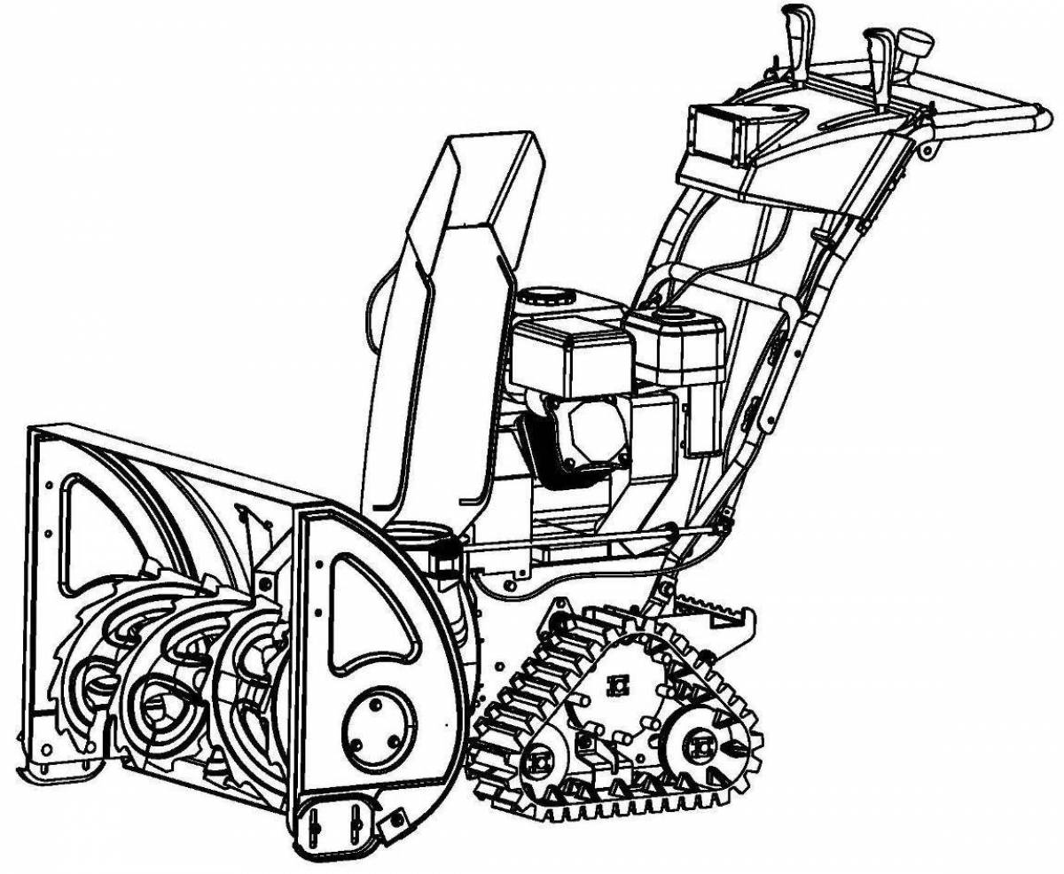 Large snow blower coloring page