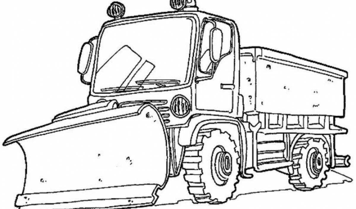 Flawless snow blower coloring page