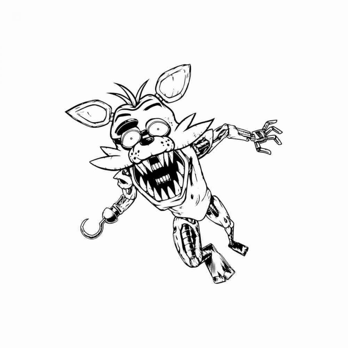 Great foxy animatronic coloring book
