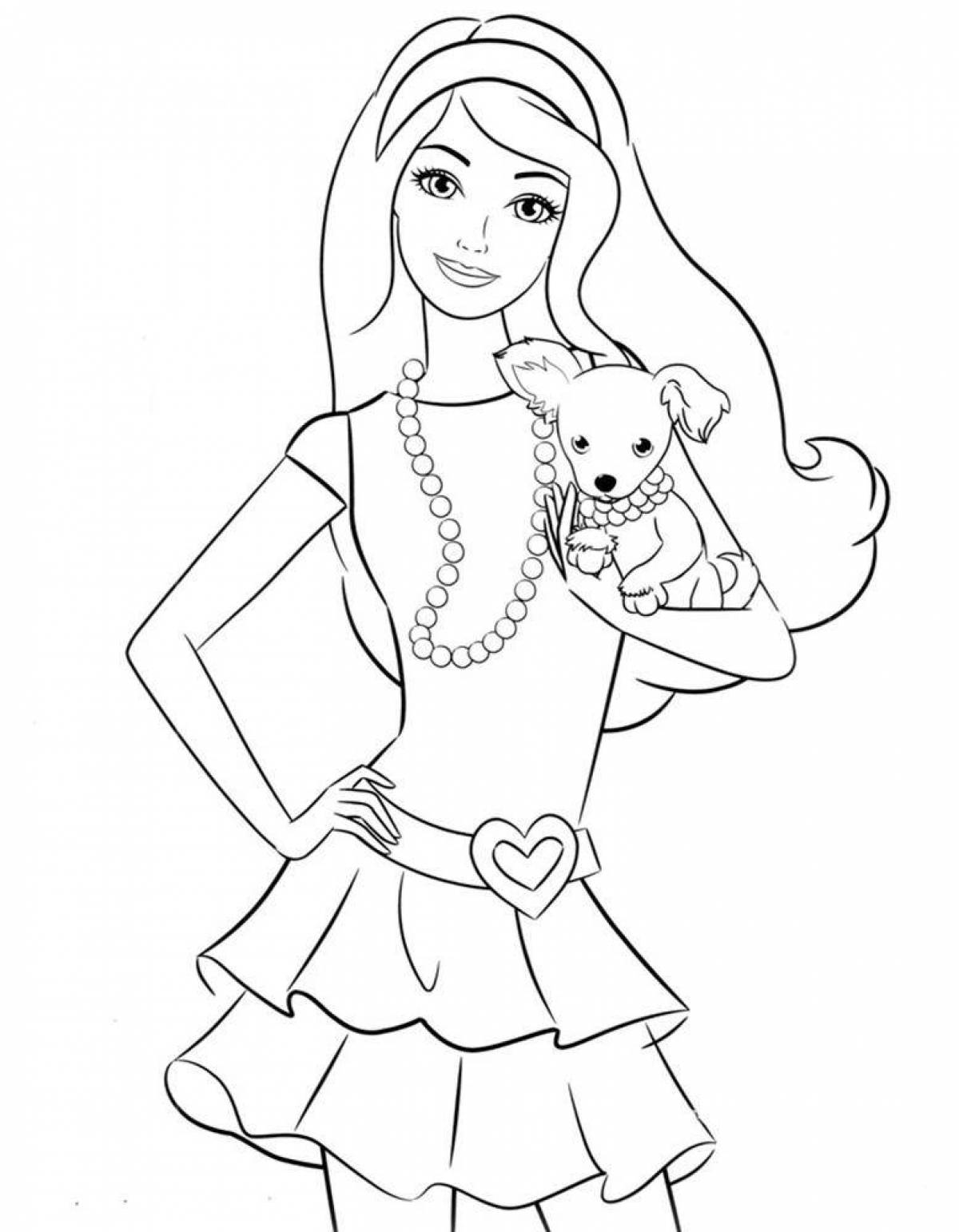 Delightful barbie coloring pictures