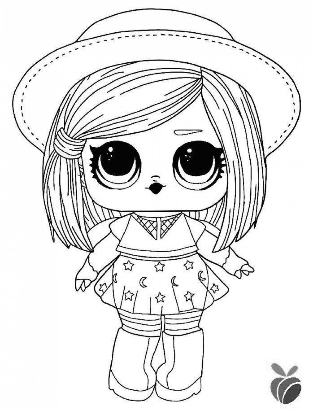 Joyful lol print doll coloring pages