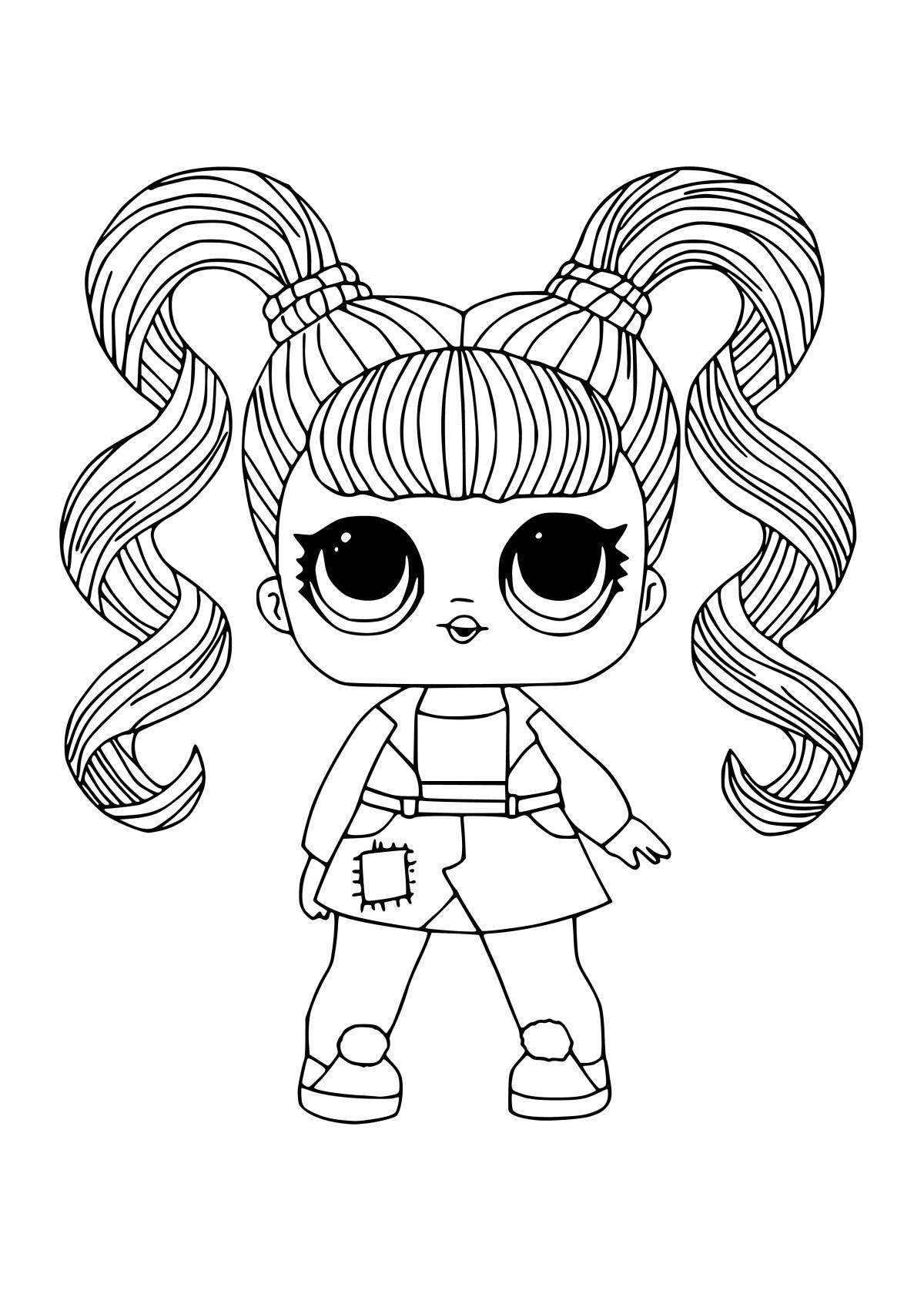 Amazing lol print doll coloring pages