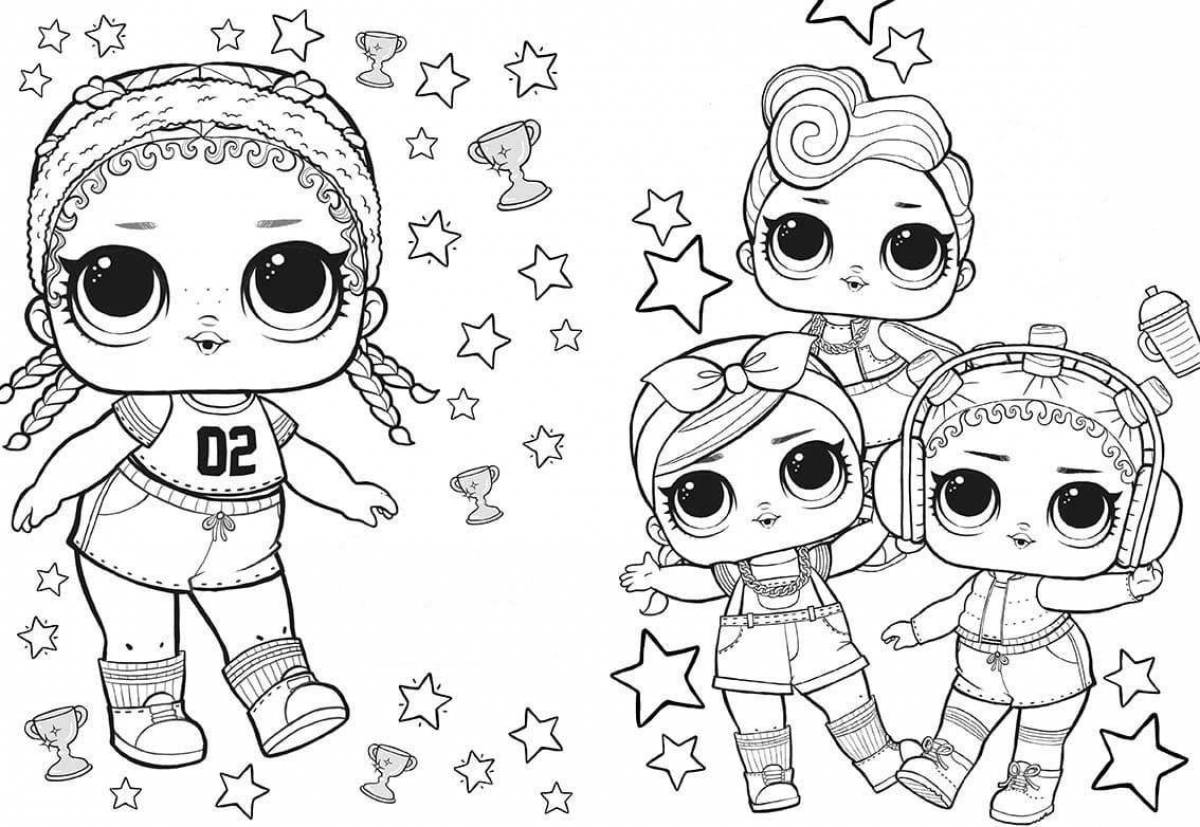 Exquisite lol doll coloring print