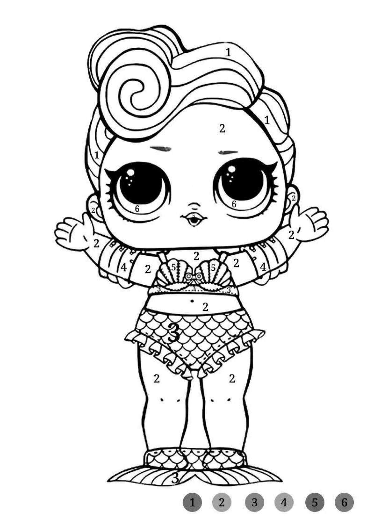 Daring lol print doll coloring pages