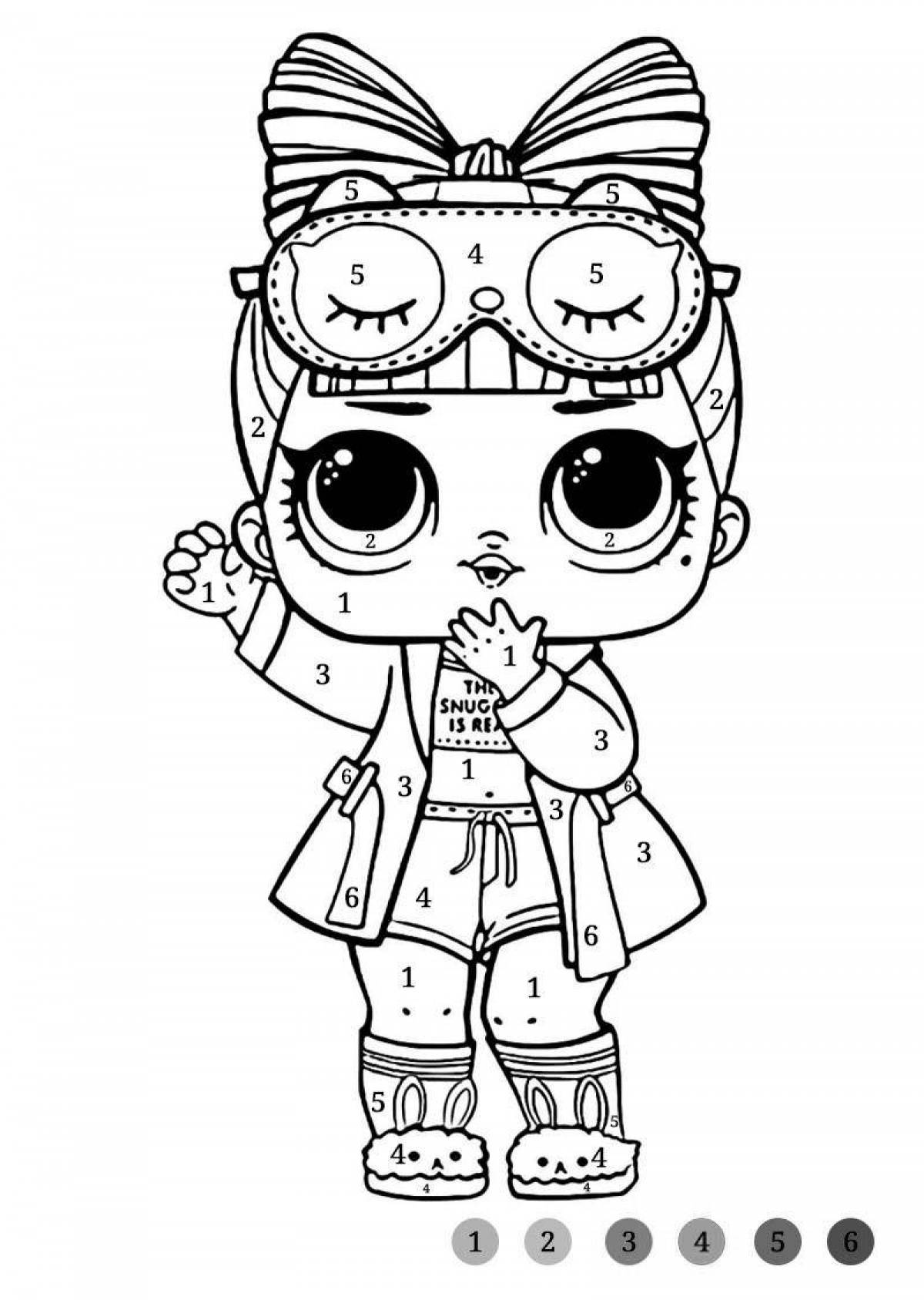 Attractive lol print doll coloring pages