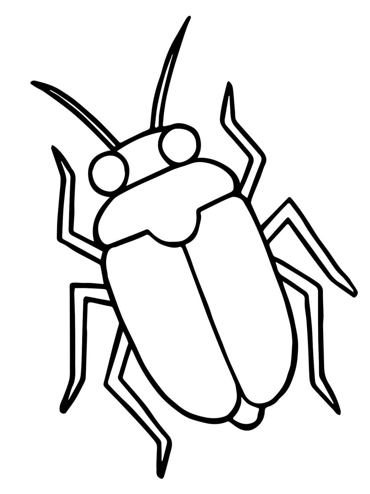 Attractive insect coloring pages for kids
