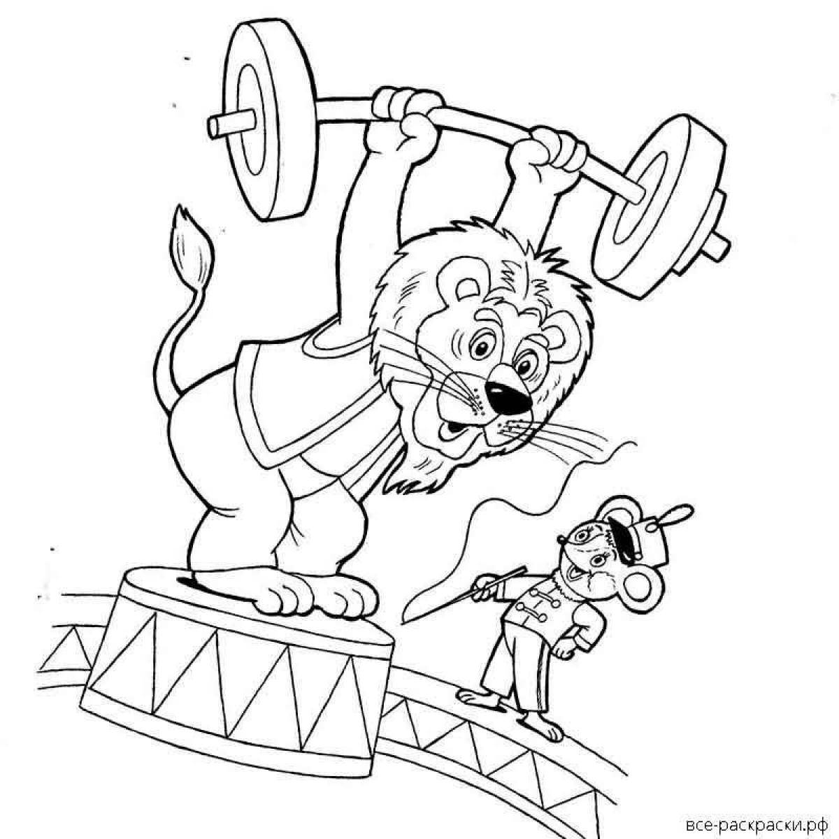 Coloring page funny circus