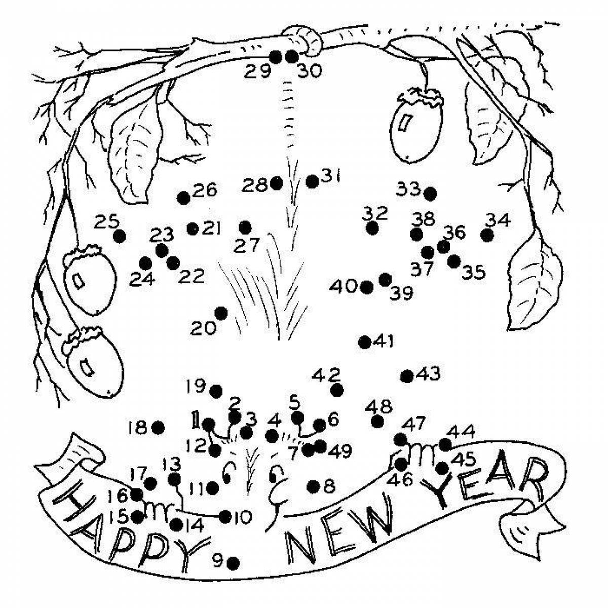 Happy new year coloring book