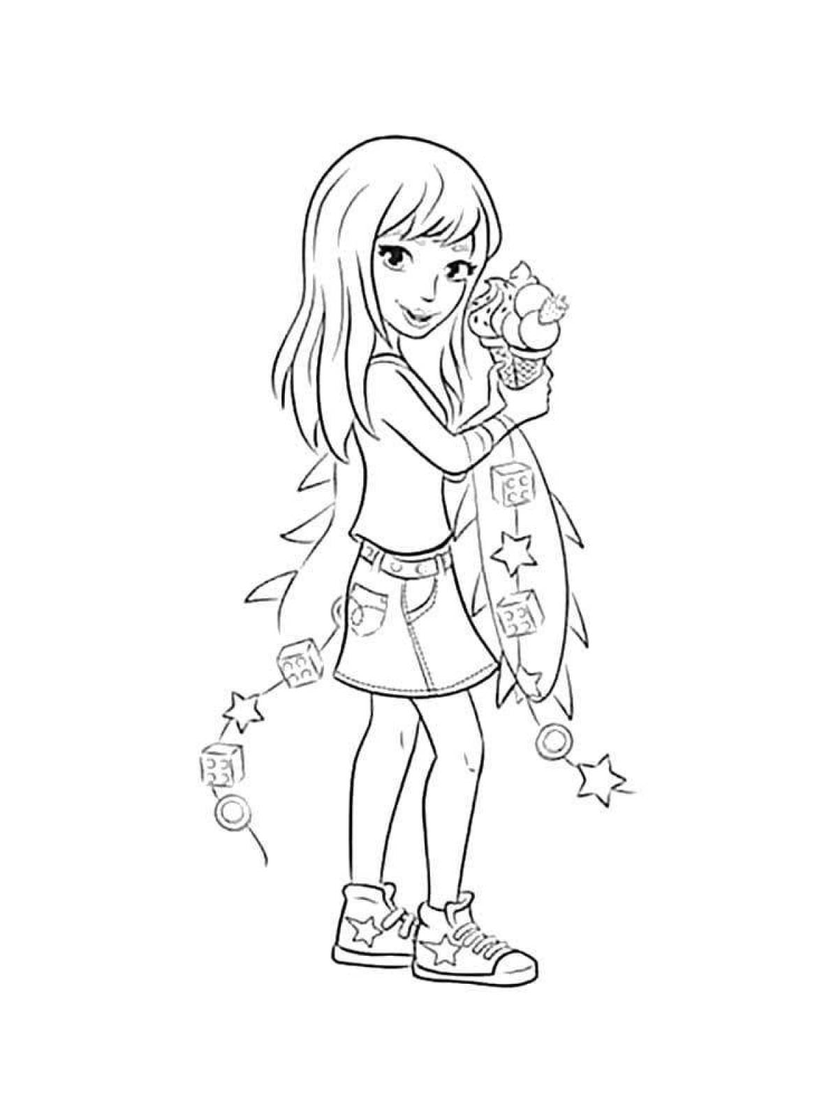 Delightful lego coloring pages for girls