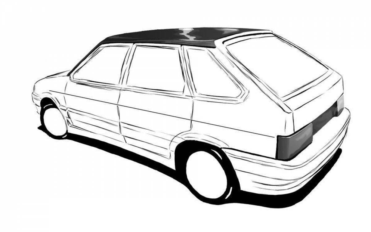 Рисовать 14. Раскраска Лада 2114 Приора. Лада 2114 раскраска спереди. ВАЗ 2114 спереди. Разукрашки машины ВАЗ 2114.